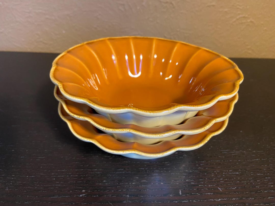 Set of 3 Discontinued Casa Stone by Carafina Autumn Waves Cereal Bowls ...
