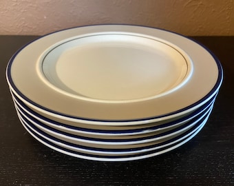 Set of 5 Vintage Ranmaru Dimension III Prelude Dinner Plates -- 9564 -- Oven to Table to Dishwasher Stoneware Made in Japan