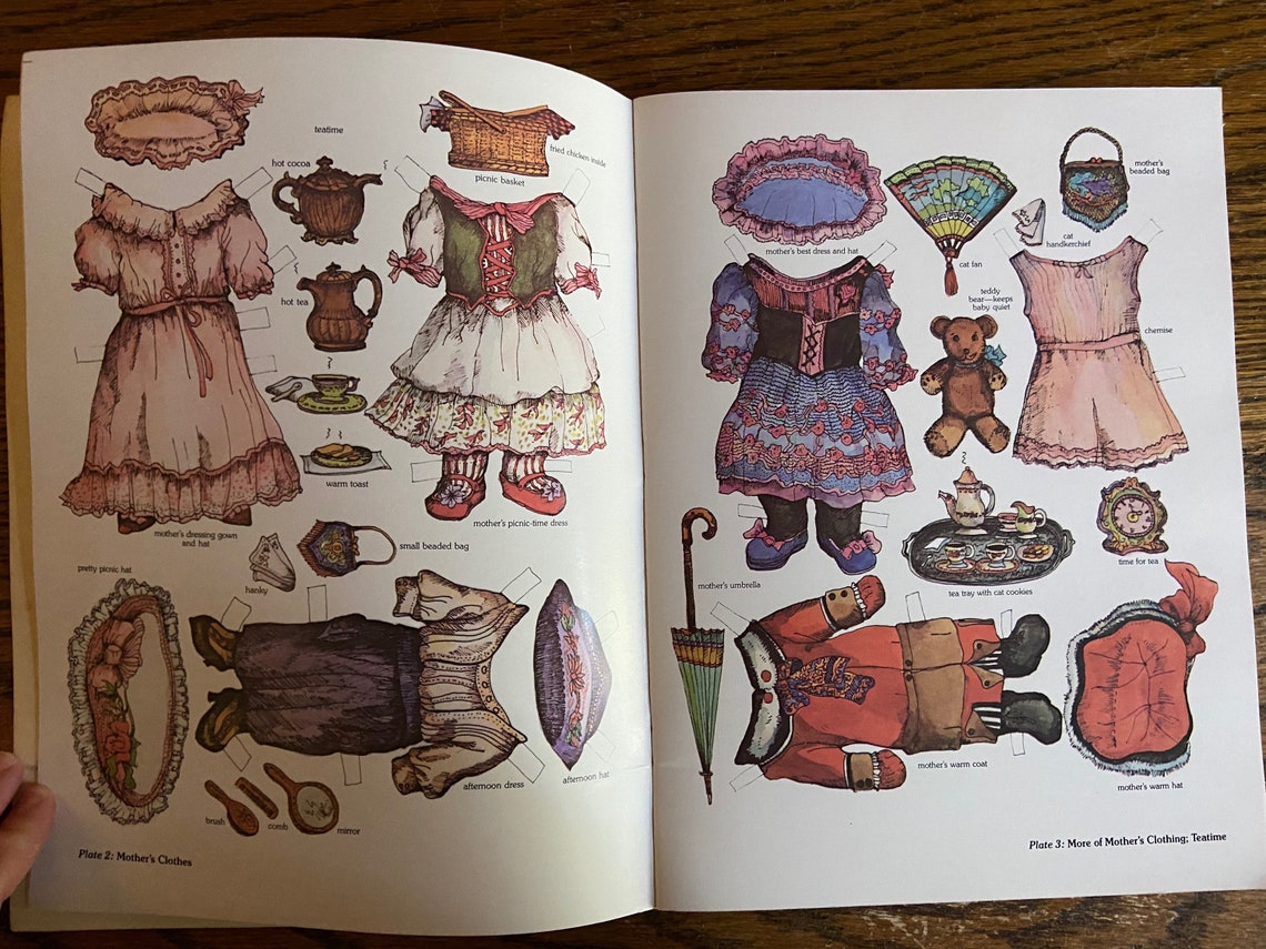Vintage Victorian Cat Family Paper Dolls de Evelyn Gathings. Etsy