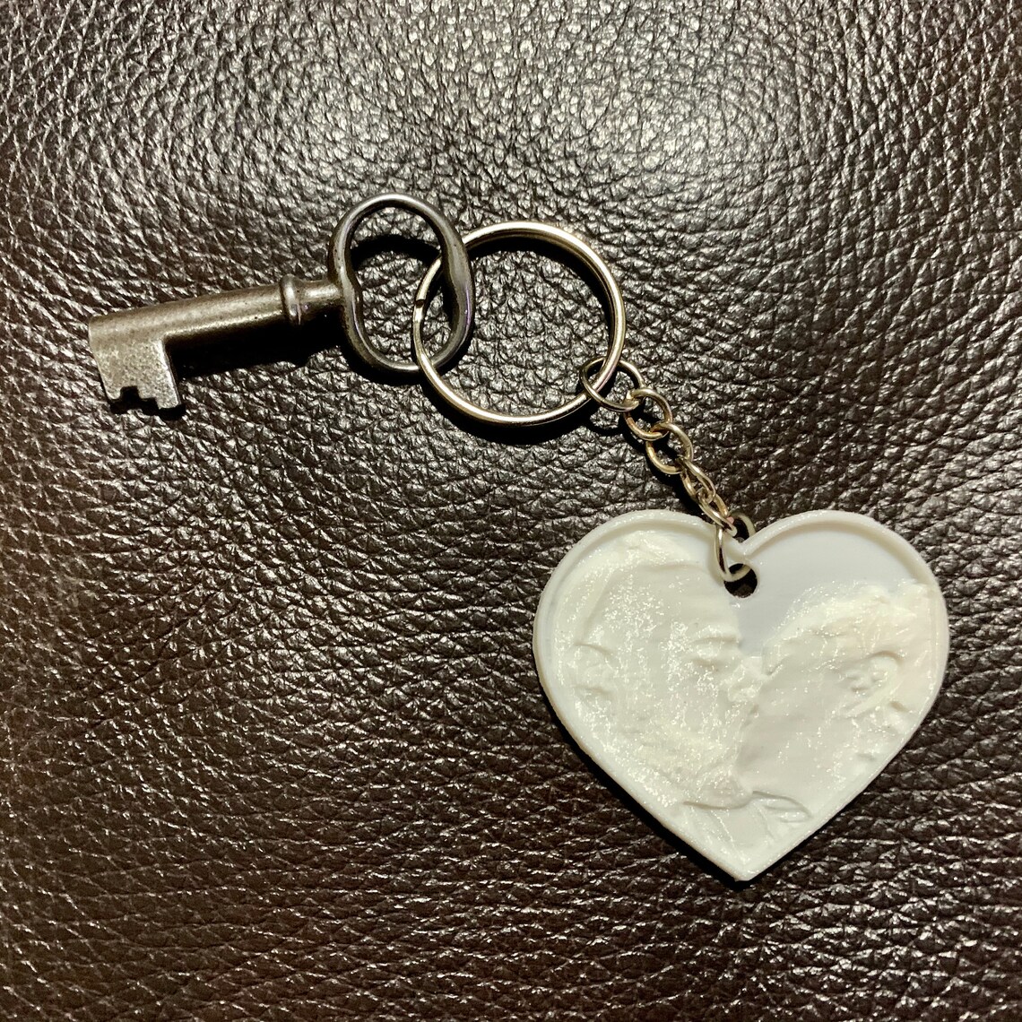 Heart Shaped 3D Lithophane Keychain Etsy