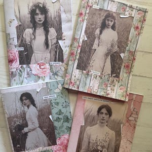 Handmade A5 Junk Journal Pink Floral cover/ Notebook