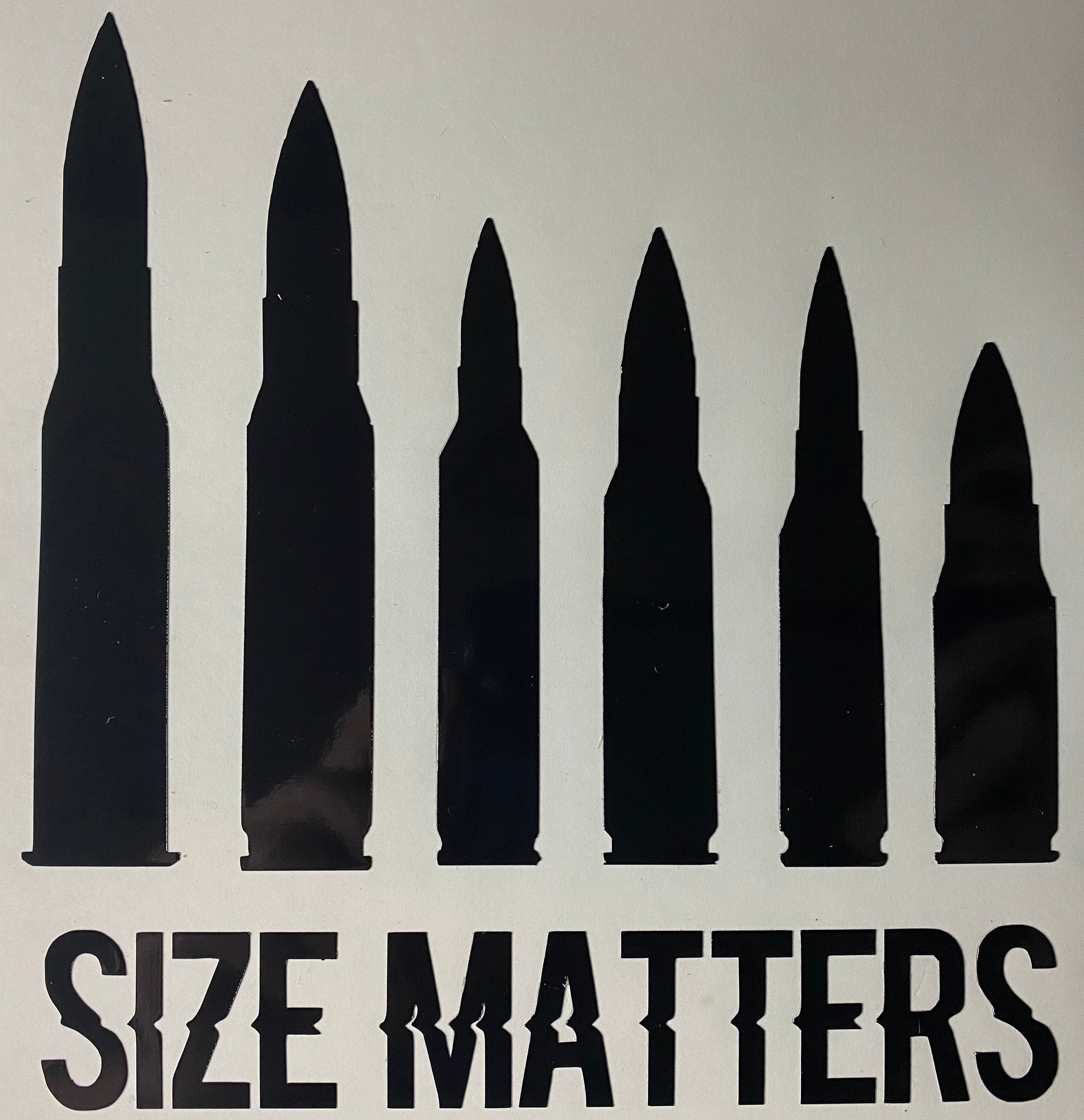 Size Matters Decal Bullet Decal Men's Gift Funny Etsy