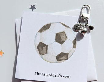 Football gift, football keychain, football gift, birthday gift idea for a friend, good luck charm, football lover, love soccer, sports gift