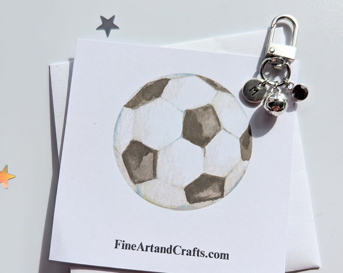 Football gift, football keychain, football gift, birthday gift idea for a friend, good luck charm, football lover, love soccer, sports gift
