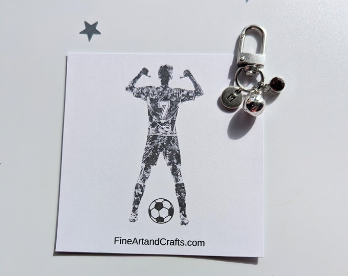 Football gift, football keychain, football gift, birthday gift idea for a football player, soccer lover, love football, sports gift