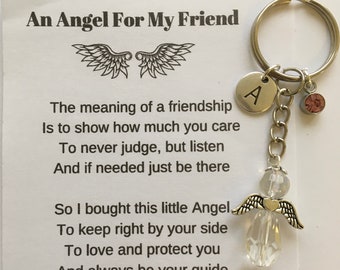 Friend gift, guardian angel gift, protection angel, bag charm, key ring, best friend gift idea