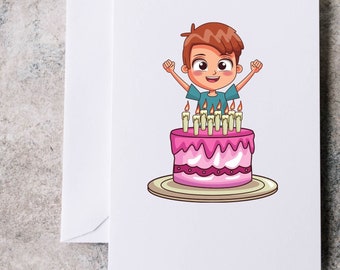 Birthday card, greeting card, birthday card for him