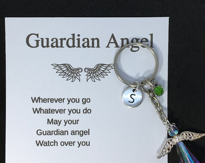 Swarovski Angel key ring, Swarovski keepsake, protection angel, Guardian angel, angel key chain, angel bag cham, personalised gift