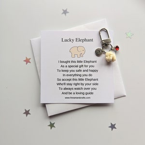 Brelok ze słoniem na szczęście, pomysł na prezent urodzinowy, brelok ze słoniem, amulet na szczęście, spersonalizowany, zawieszka na torbę ze słoniem, prezent od przyjaciół