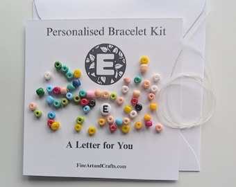 Bracelet Kit, elastic bracelet, bead bracelet, gift for a friend, friendship bracelet, Personalised jewellery, make your own bracelets