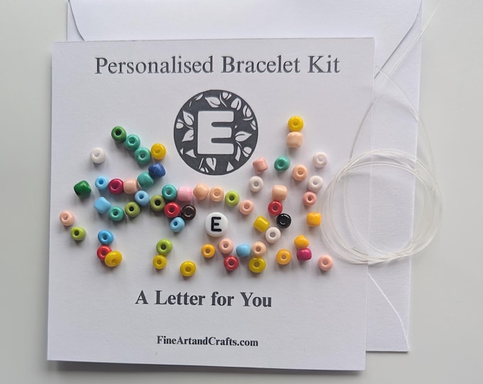 Bracelet Kit, elastic bracelet, bead bracelet, gift for a friend, friendship bracelet, Personalised jewellery, make your own bracelets
