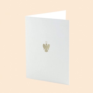 Angel Greeting card,  silver angel card, blank greeting card, card with an angel