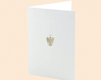 Angel Greeting card,  silver angel card, blank greeting card, card with an angel