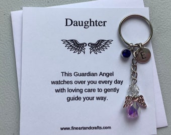 Daughter gift, guardian angel gift, protection angel, bag charm, key ring, gift idea for a daughter