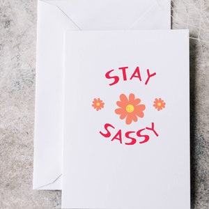 carte de voeux, carte de sassy de séjour, carte de voeux de refroidissement, carte d’ami, carte positive de message, carte d’anniversaire, carte blanche de voeux, carte A6