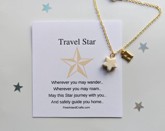 Travel star,  Gold bracelet, Star bracelet, friend gift, Gold star bracelet, star gift, travel memories, gift for her, personalised