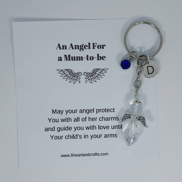 Mum to be gift, guardian angel gift, protection angel, bag charm, key ring, expectant mother gift idea