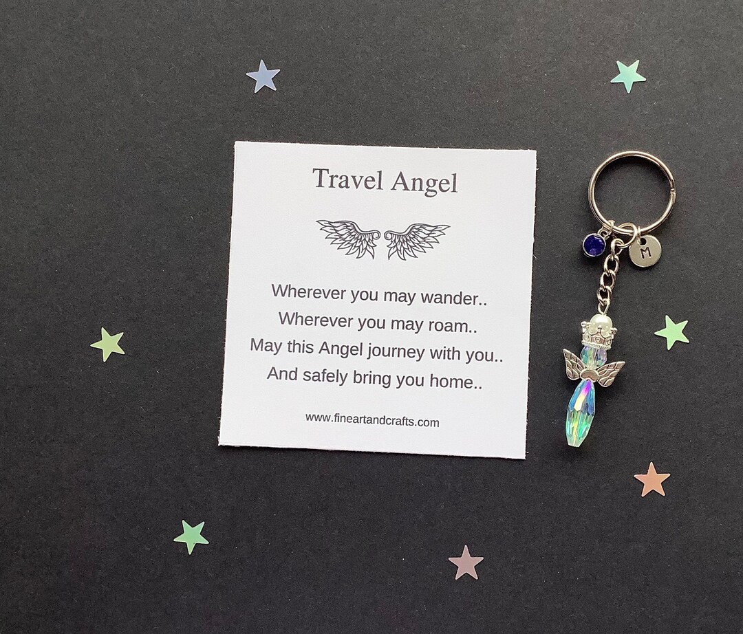 Guardian Angel Keychain, Angel Key Ring Gift, Protection Angel, Travel ...