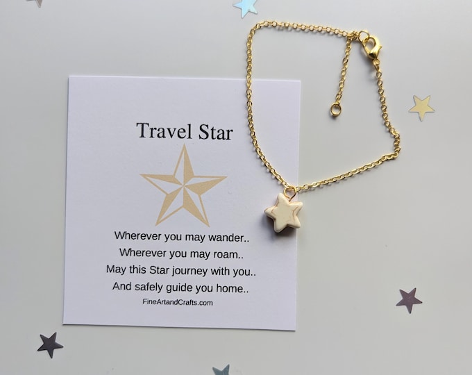 Travel gift, Gold bracelet, star bracelet, friend gift, Gold star bracelet, star gift, travel memories, gift for her