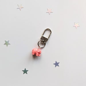 Pink Travel elephant keychain, elephant keyring, good luck charm, personalised, elephant bag charm, birthday gift idea for a friend image 6