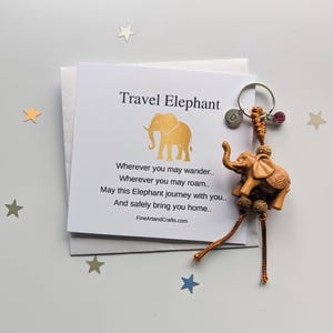 Luxus Elefant Schlüsselanhänger, großer Makramee Elefant Schlüsselanhänger, Reise Elefant, Taschenanhänger, Geschenkidee Geburtstag, Glücksbringer, personalisiert