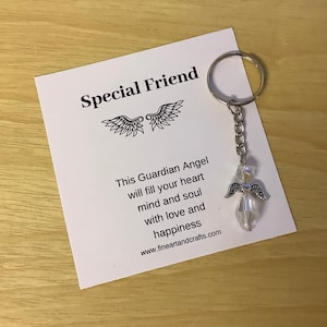 Friend gift, guardian angel gift, protection angel, bag charm, key ring, best friend gift idea, special friend gift