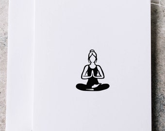 greeting card, yoga card, chill greeting card, friend card, yoga enthusiast card, birthday card, blank greeting card, A6 card