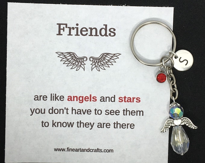Friend gift, guardian angel gift, protection angel, bag charm, key ring, best friend gift idea, keepsake