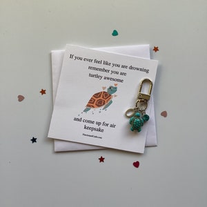 Schildkröte Schlüsselanhänger, Schildkröte Schlüsselanhänger, personalisiertes Geschenk, motivierend, Sie sind Schildkröte fantastisch, Schildkröte Taschenanhänger, Schildkröte Karte, Türkis Schildkröte