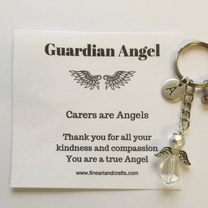 Carers gift, carers are angels, guardian angel gift, angel key ring, angel key chain, gift idea
