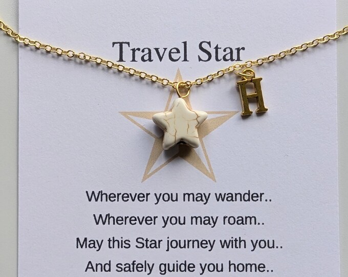 Travel star, Gold necklace, Star Necklace, friend gift, gold star necklace, star gift, travel memories, gift for her, personalised