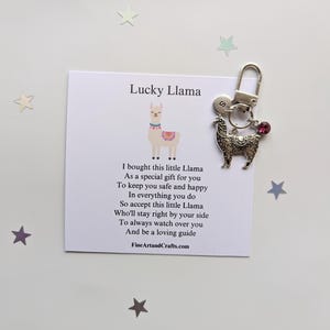 Lama Schlüsselanhänger, Geburtstag Geschenkidee, Lama Schlüsselanhänger, Glücksbringer, Taschenanhänger, Freundschaftsgeschenk, Lama Liebhaber Geschenk
