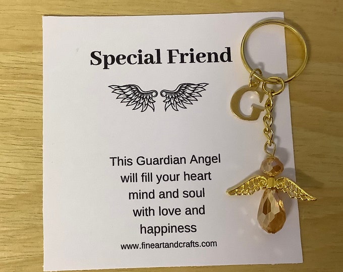 Friend gift, guardian angel gift, protection angel, bag charm, key ring, best friend gift idea, special friend gift