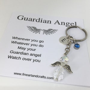 Guardian Angel Keychain, Angel key ring gift, gift for a friend, best friend gift, protection angel, guardian angel gift
