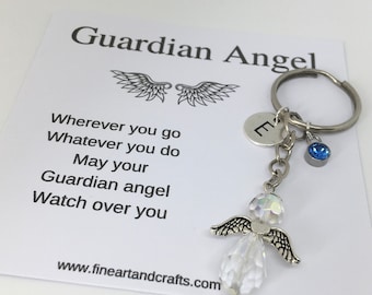 ZPAQI Handmade Guardian Angel Keychains 50 Sets DIY Key Chain Kit Supplies  