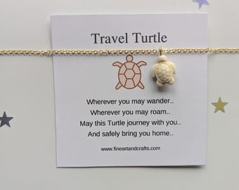 Travel gift, Gold bracelet, Turtle bracelet, friend gift, Gold turtle bracelet, turtle gift, travel memories, gift for her