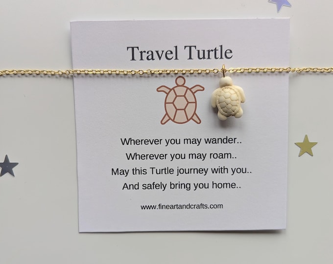 Travel gift, Gold bracelet, Turtle bracelet, friend gift, Gold turtle bracelet, turtle gift, travel memories, gift for her