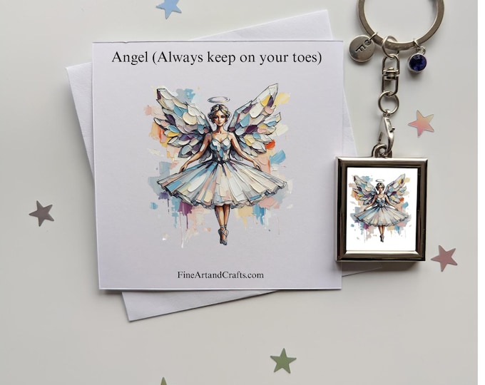Travel gift, photo frame, add your own picture, birthday gift idea for a friend, personalised, ballerina angel, good luck gift