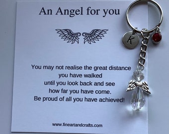 Friend gift, guardian angel gift, protection angel, bag charm, key ring, best friend gift idea, an angel for you