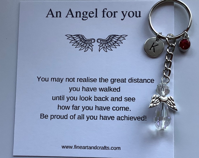 Friend gift, guardian angel gift, protection angel, bag charm, key ring, best friend gift idea, an angel for you