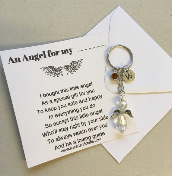 Personalised guardian hotsell angel keyring