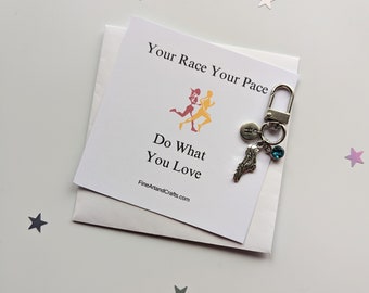 Running gift, shoe keychain, cross country gift, birthday gift idea for a friend, good luck charm, gym lover, do what you love