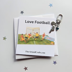 Voetbalcadeau, schoensleutelhanger, voetbalcadeau, verjaardagscadeau-idee voor een vriend, geluksbrenger, voetballiefhebber, liefdevoetbal, footie-sleutelhanger