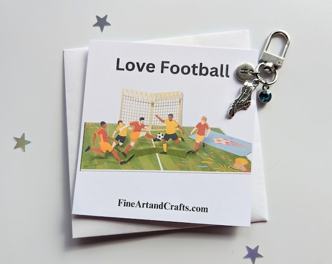 Football gift, shoe keychain, football gift, birthday gift idea for a friend, good luck charm, soccer lover, love football, footie keyring
