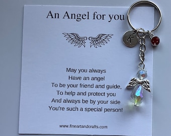 Friend gift, guardian angel gift, protection angel, bag charm, key ring, best friend gift idea, an angel for you