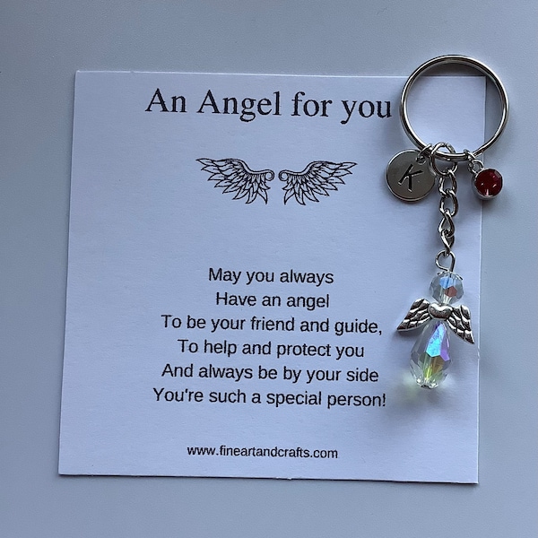 Friend gift, guardian angel gift, protection angel, bag charm, key ring, best friend gift idea, an angel for you