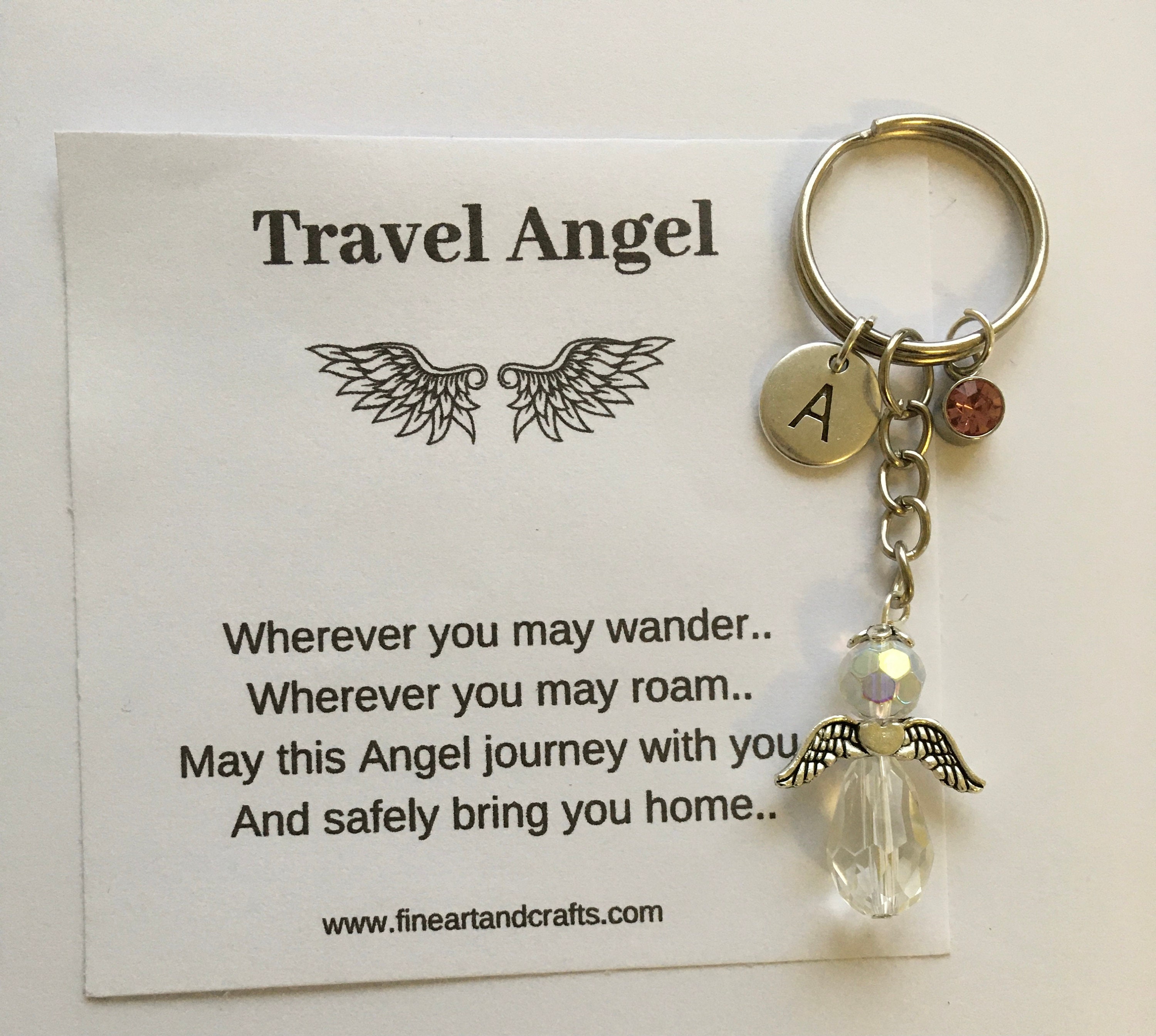 Guardian Angel Silver Keychain - MADE IN ITALY