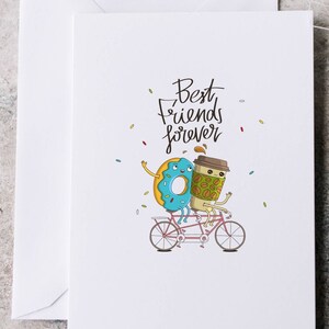 carte de voeux, meilleurs amis pour toujours, carte d’ami, carte de voeux vierge, carte d’anniversaire, carte A6, carte-cadeau, étiquette de cadeau de signet, souvenir