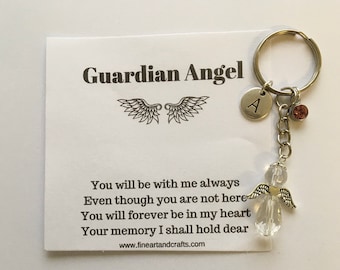 Remembrance gift, angel gift, guardian angel key ring, key chain, angel bag charm, memorial angel