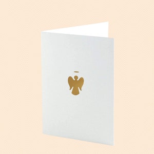 Carte de voeux ange, carte ange en or, carte de voeux vierge, carte avec un ange